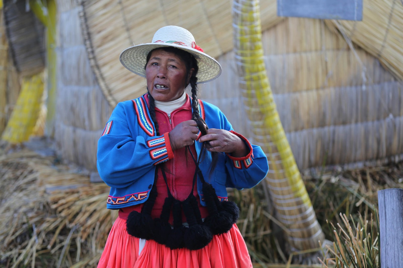 Uru woman, Titicaca lake